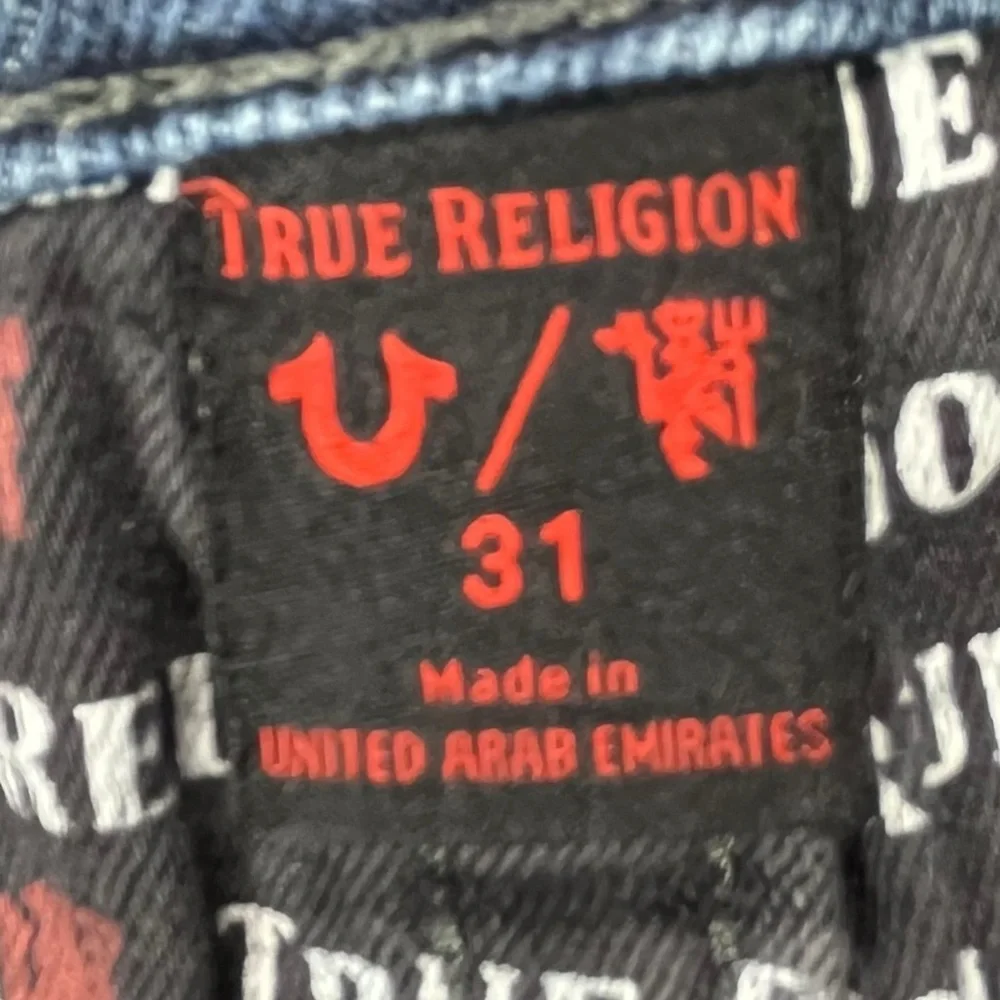 True Religion x Manchester United Men’s 31‎ Jack Super Skinny Jeans Blue